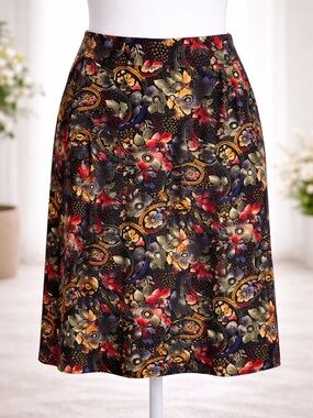 Sag Harbor Plus Size 14 Floral Skirt